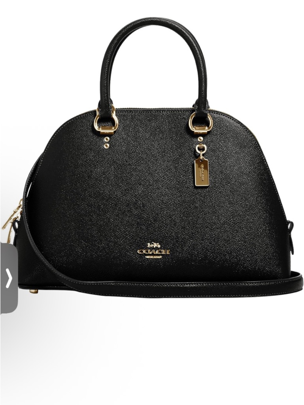 Coach Katy Black Dome Satchel with Gold Hardware - Picture 2 of 13